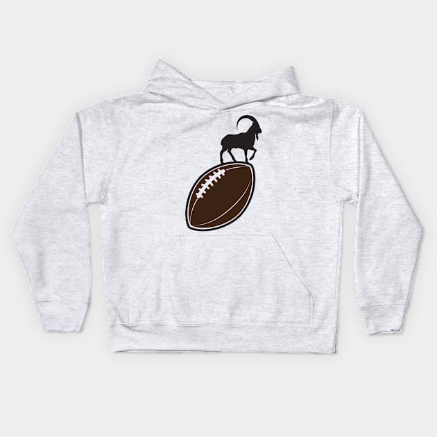 GOAT of Football Kids Hoodie by justSVGs